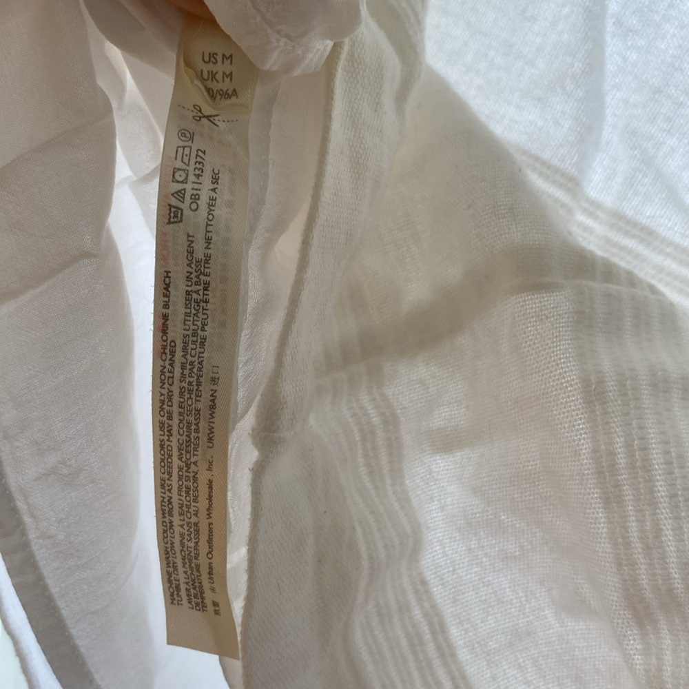 FreePeople White Linen Mini Dress size M - Picture 3 of 8